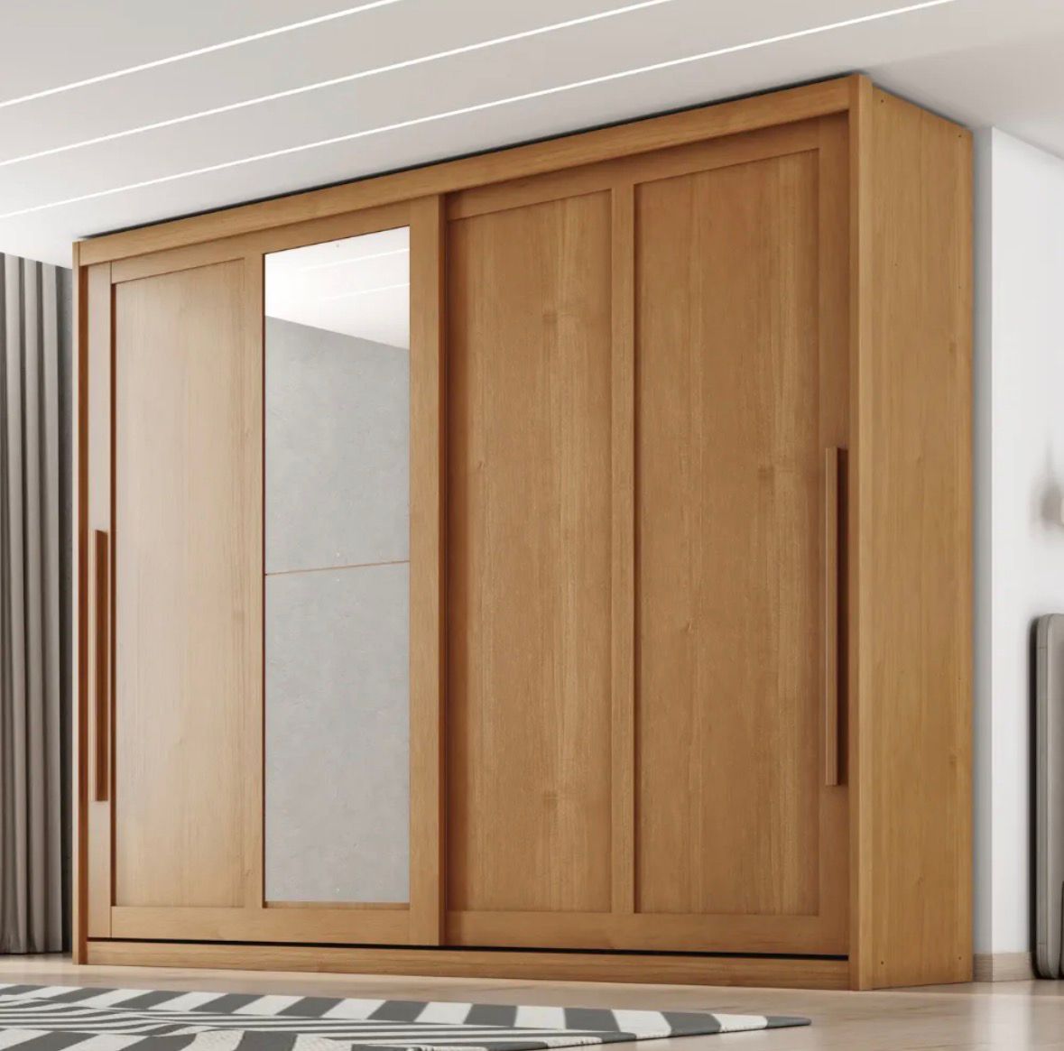 Guarda Roupa Casal MDF 2 Portas